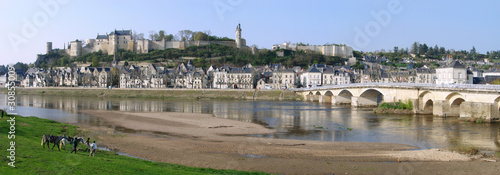 Vue d'ensemble de Chinon et son Château
