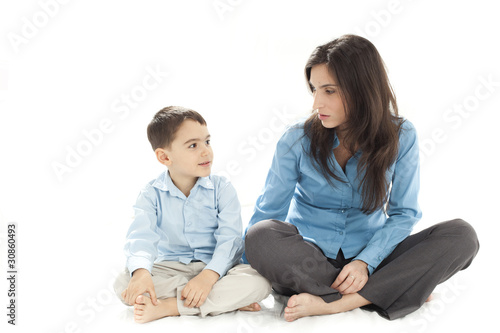 looking at each other