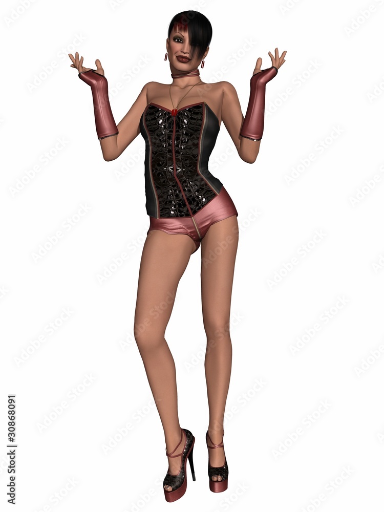 Sexy girl with hot wear