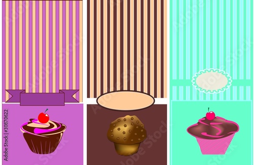 Set sfondi dolci americani, in vettoriale