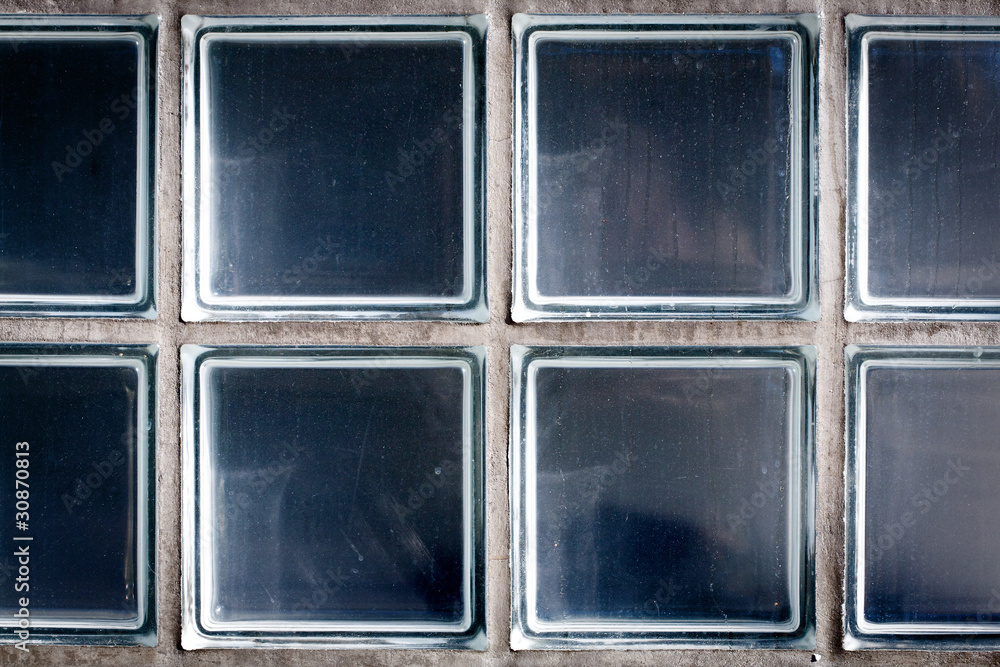 Pattern of Glass Block Wall - obrazy, fototapety, plakaty 