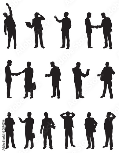 business people silhouettes
