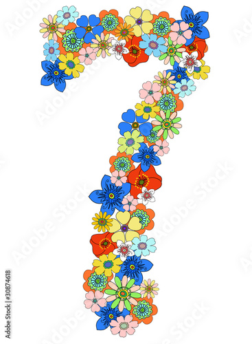 Number 7 floral