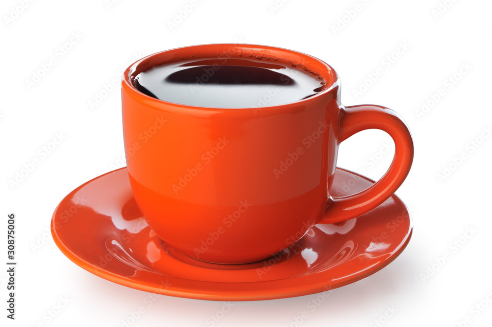 Cup with tea on a white background Cup with tea on a white background