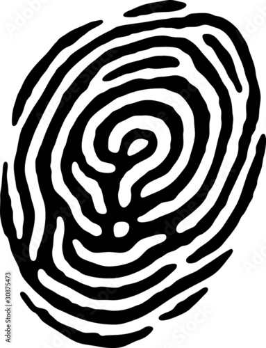 Obraz na płótnie Fingerprint - Question Mark