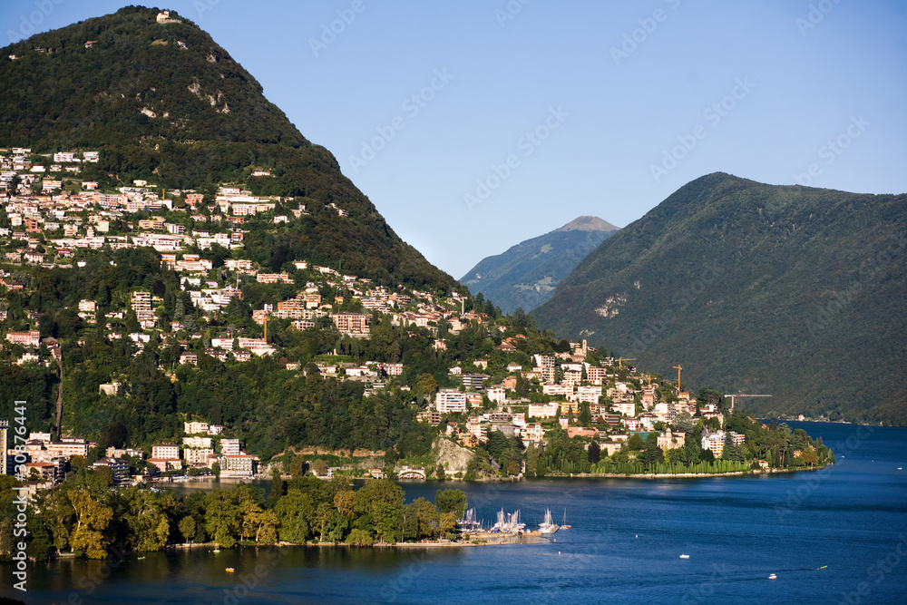 Lugano, city and lake in Switzerland