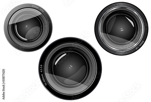 3 lentes de objetivos de camara