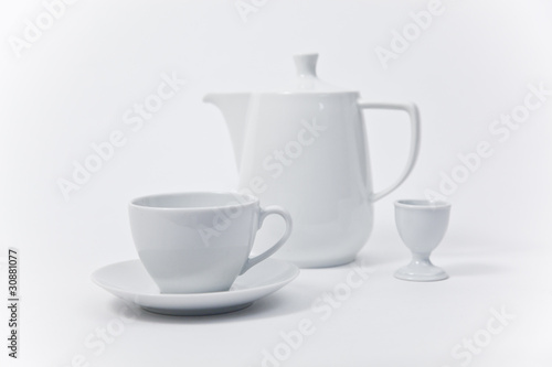 White coffee set