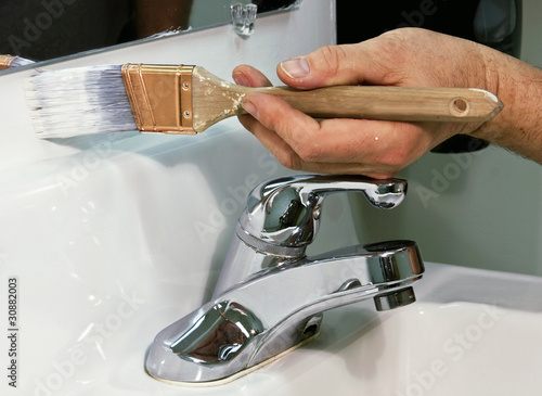 painting a bathroom