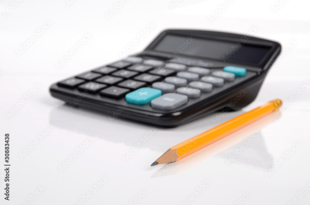 Calculator and pencil Calculator and pencil