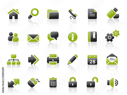 Green Black Website Icons