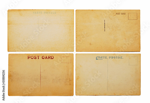 four old postcards photo