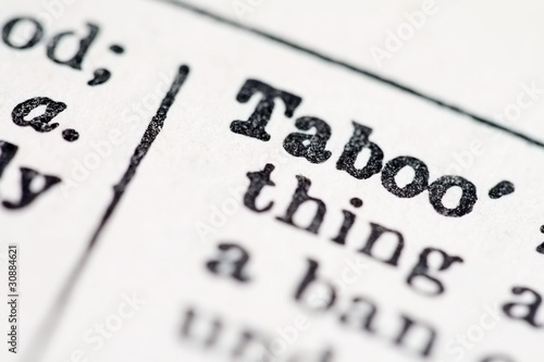 Obraz na płótnie Taboo word in dictionary