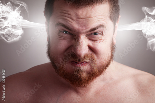 Face of angry furious stressed man