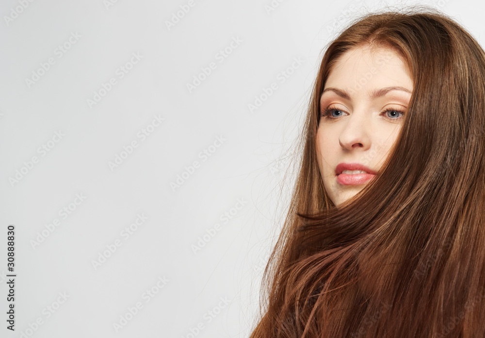 Close-up of a beautiful brunette woman Close-up of a beautiful brunette woman