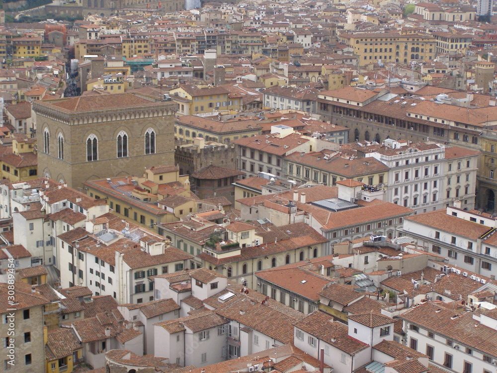 Florence - aerial view from the top of the Cathedral dome