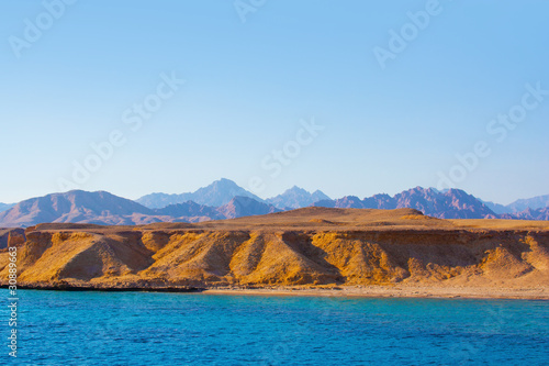 Sea and mountains  in egypt photo