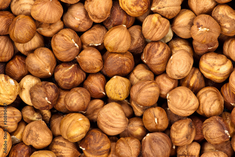 Hazelnuts macro background Hazelnuts macro background