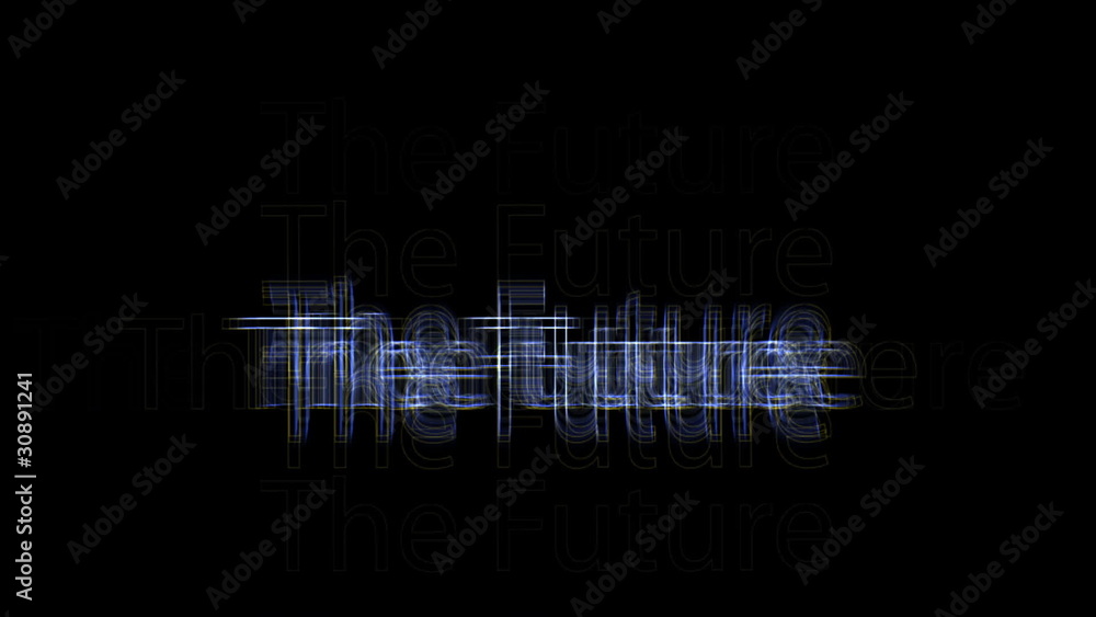 The future text background