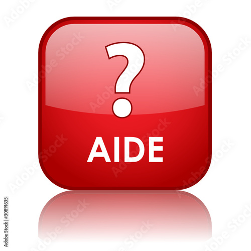 Bouton Web "AIDE" (support assistance questions service clients)