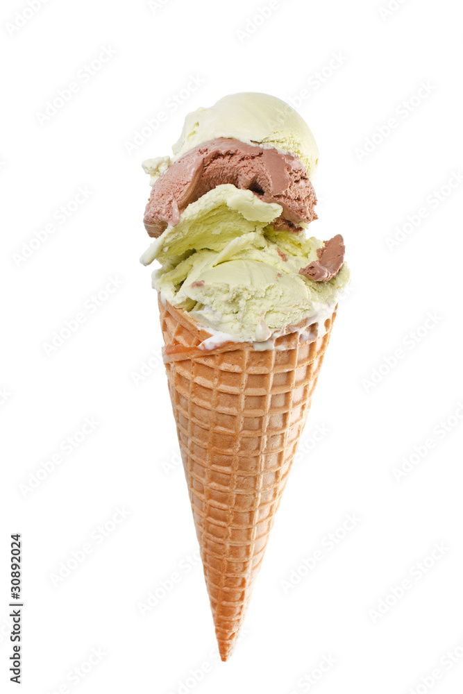 ice cream in the cone