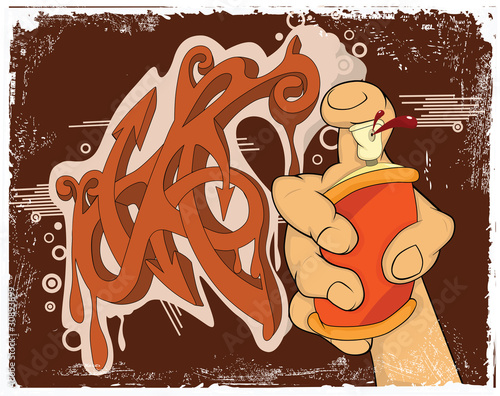 Graffiti. Cartoon