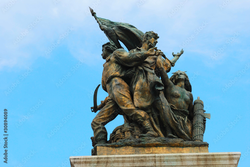Fototapeta premium The statue at Venezia Square in Rome