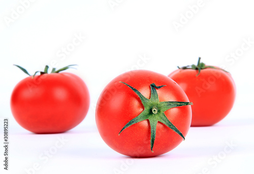 Tomatoes on white