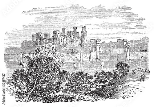 Aberconway Castle, now known as Conway Castle, in Wales