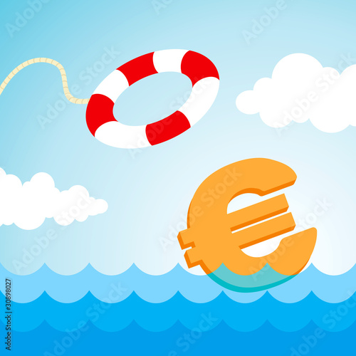 lifebuoy and a euro sign