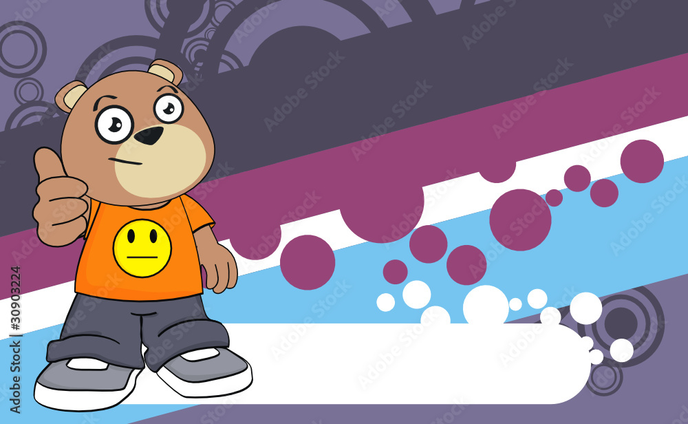 Fototapeta premium teddy bear kid cartoon background10