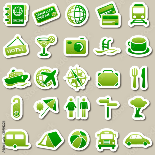 Travel Green Stickers
