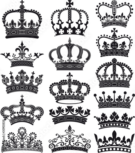 crown and coronet silhouettes