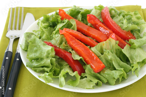 salad with marinated pepper