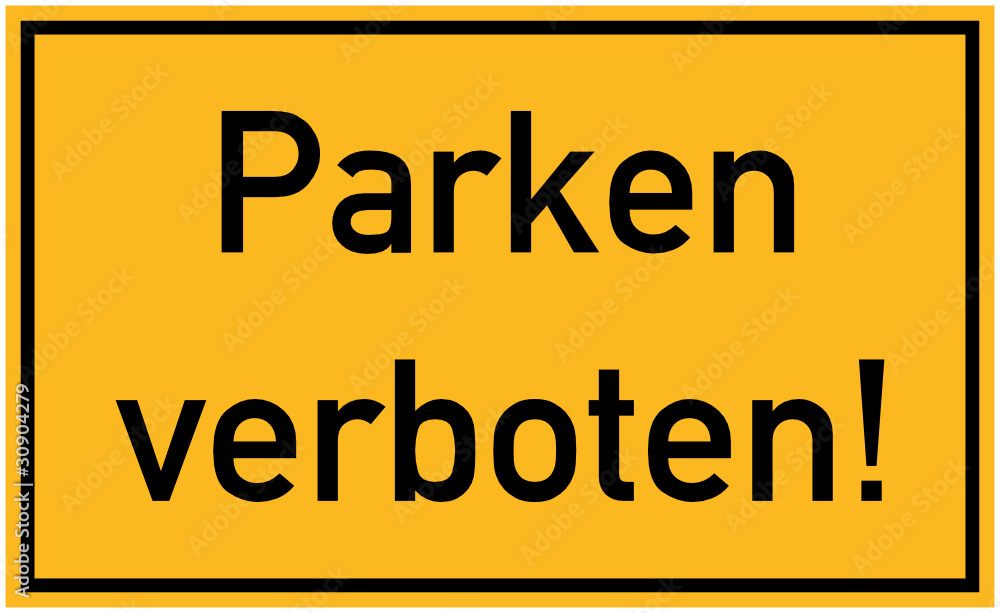 Obraz premium Parken verboten!