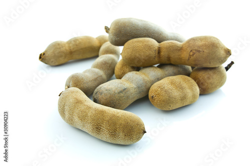 Sweet tamarind isolated on white background