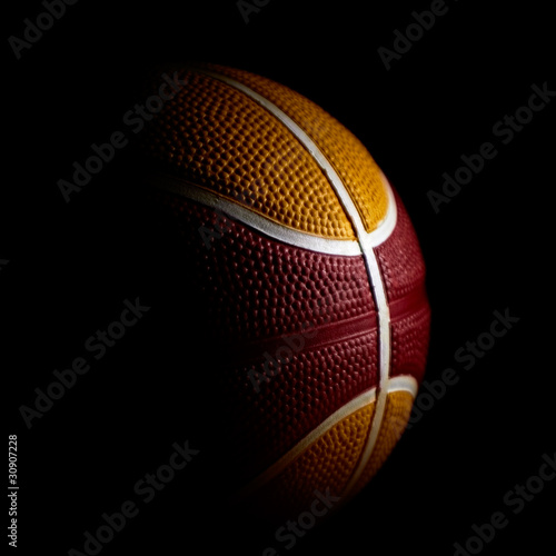 Basketball ball isolated on black
