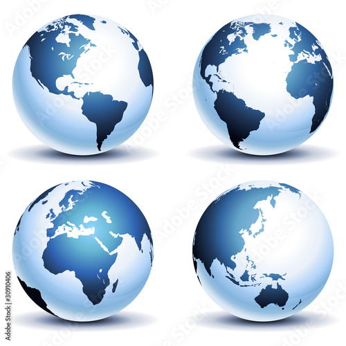 Globe Set (Light Blue)