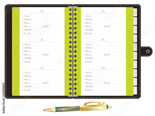 blank address book