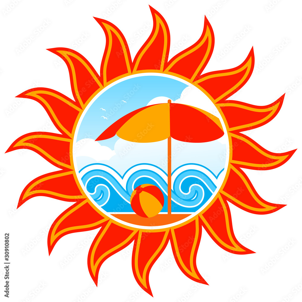 Obraz premium beach scene in sun