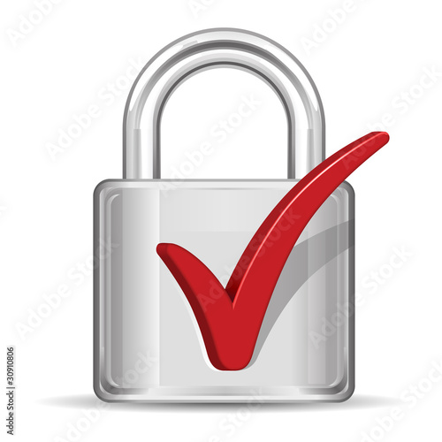 Padlock and Check Mark