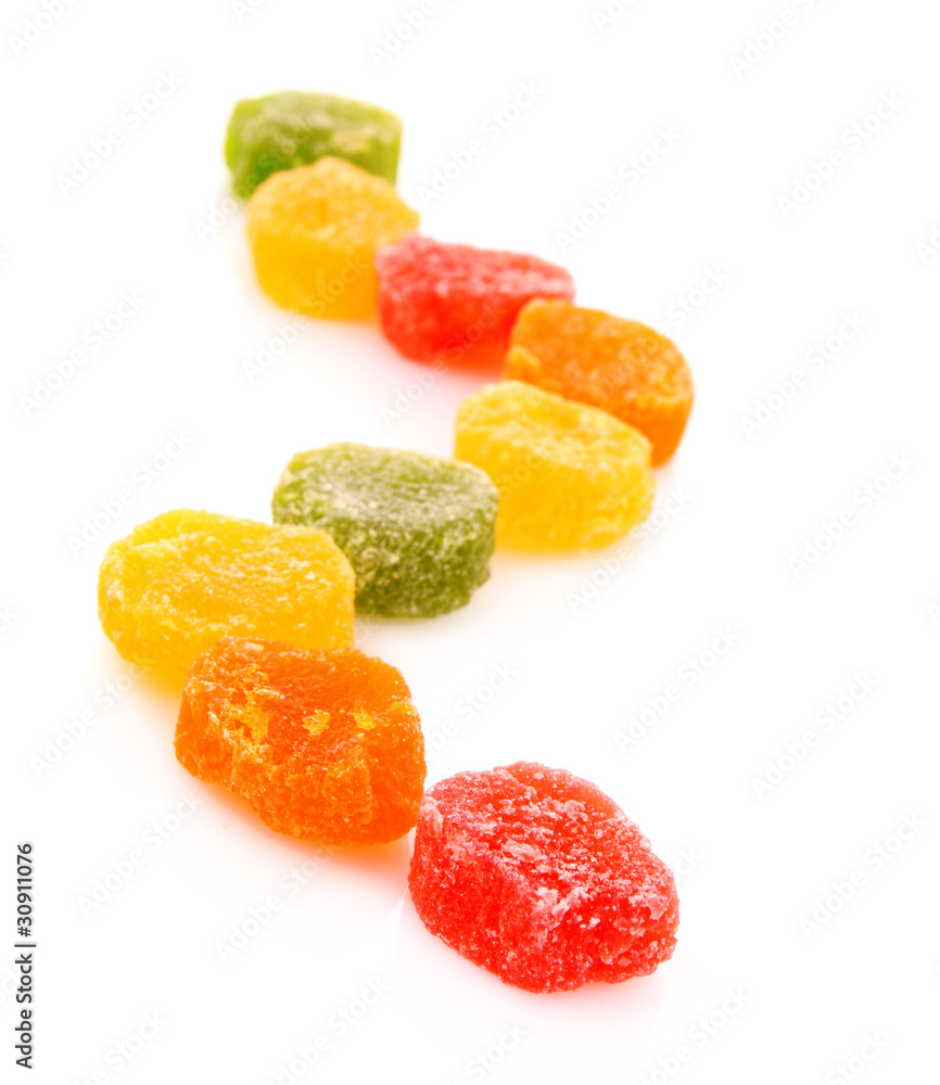 Fruit candy isolated on white Fruit candy isolated on white