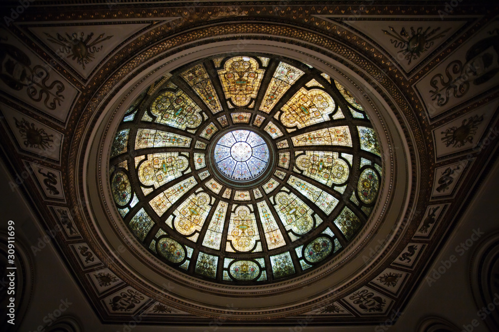 Stained glass dome