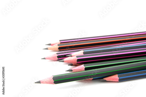 close up Pencil isolated on white background