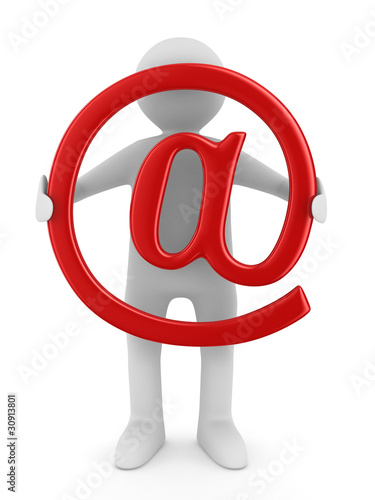 E-mail concept on white bac...