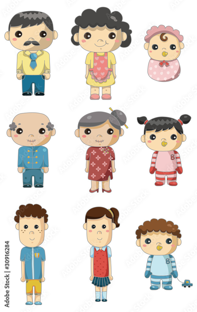 cartoon family icon cartoon family icon