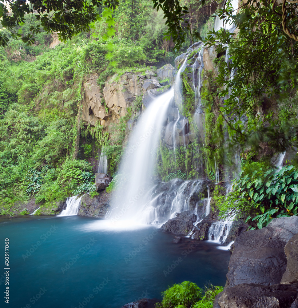 Cascades Du Bassin Des Aigrettes Ile De La Réunion Stock Photo