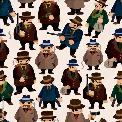 seamless mafia pattern