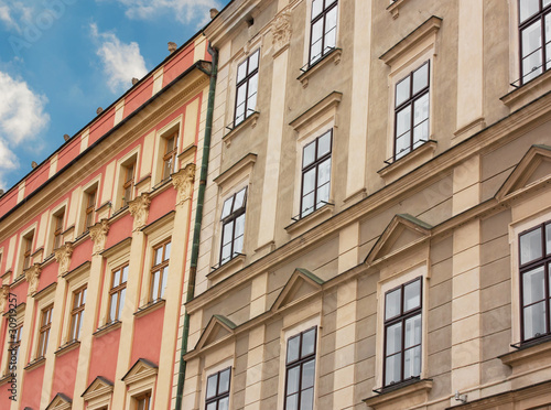 Facade of buildings in Czech Republic
