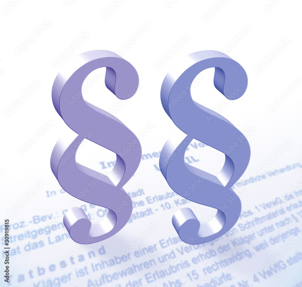 Naklejka premium Paragrafen - Urteil